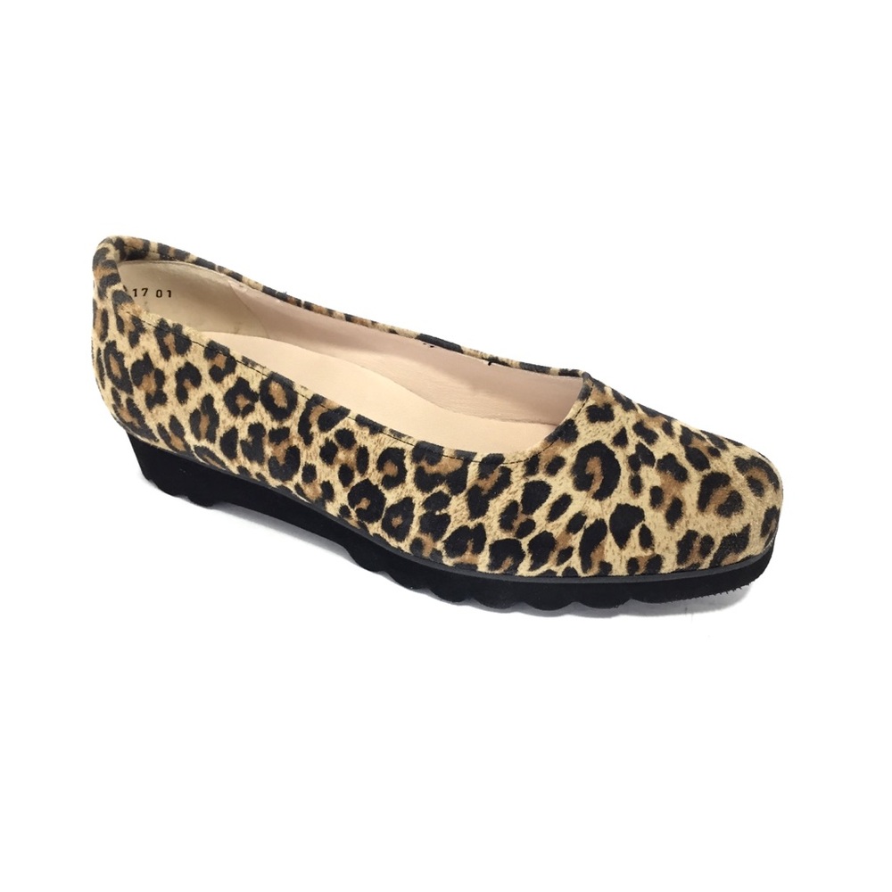 Peter Kaiser Leopard Print Nubuck Wedge Flat - image 6
